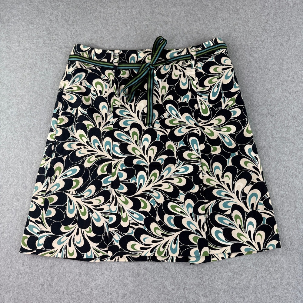 VTG Y2K 90's Floral Green Midi Skirt Size 2 Whimsical Fairy Drawstring Waist